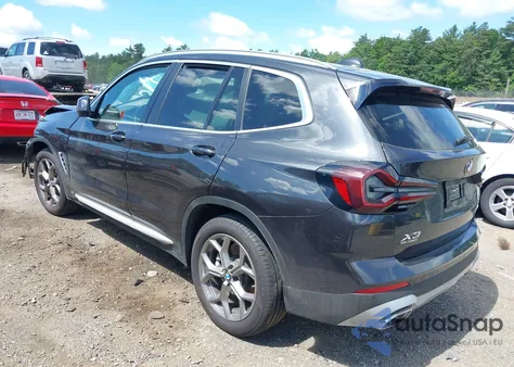 2022 BMW X3 xDrive30I z USA, uszkodzony, nr VIN 5UX53DP00N9K59857